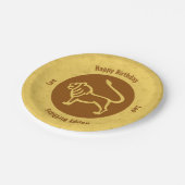 Leo Zodiac Pappteller (Schrägansicht)