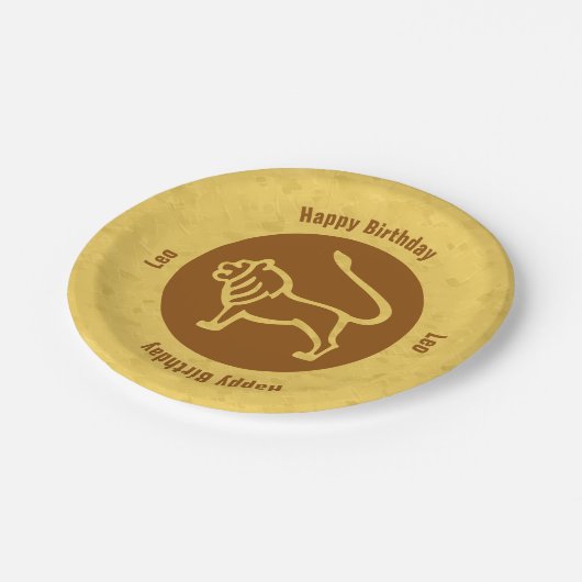 Leo Zodiac Pappteller (Schrägansicht)