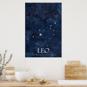 Leo Zodiac Poster mit Namen, Sternzeichen zodiac (Küche)