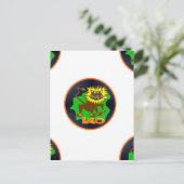 Leo zodiac postkarte (Stehend Vorderseite)