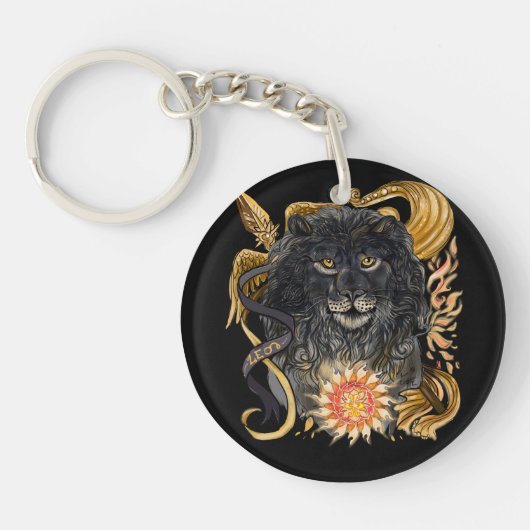 Leo Zodiac Schlüsselanhänger (Vorderseite)