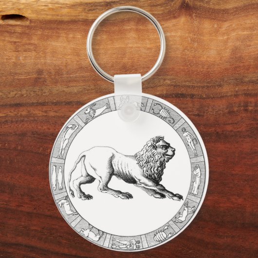 Leo Zodiac Schlüsselanhänger (Vorderseite)
