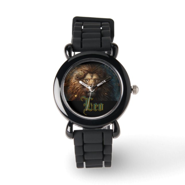 Leo Zodiac Sign Armbanduhr (Vorderseite)