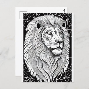 Leo Zodiac Sign - Astrologische Lion Postkarte