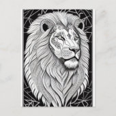 Leo Zodiac Sign - Astrologische Lion Postkarte (Vorderseite)