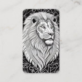 Leo Zodiac Sign - Astrologische Lion Visitenkarte (Vorderseite)