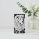 Leo Zodiac Sign - Astrologische Lion Visitenkarte (Stehend Vorderseite)