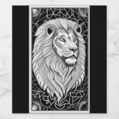 Leo Zodiac Sign - Astrologische Lion Weinetikett (Einzelnes Label)