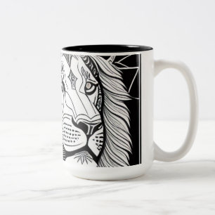 Leo Zodiac Sign - Astrologische Lion Zweifarbige Tasse