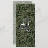 Leo Zodiac Sign auf der grünen digitalen Camouflag (Vorne/Hinten)