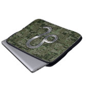 Leo Zodiac Sign auf der Olive Green Digital Camouf Laptopschutzhülle (Vorne Knopf)