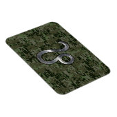 Leo Zodiac Sign auf Green Digital Camouflage Magnet (Rechte Seite)