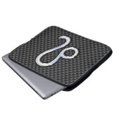 Leo Zodiac Sign auf Holzkohlefaser Print Laptopschutzhülle (Vorne Knopf)