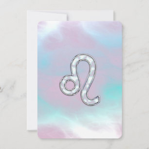 Leo Zodiac Sign auf Pastels Nacre Style Print