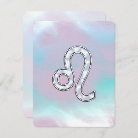 Leo Zodiac Sign auf Pastels Nacre Style Print (Vorne/Hinten)