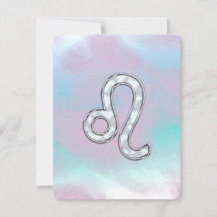 Leo Zodiac Sign auf Pastels Nacre Style Print