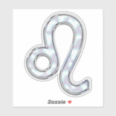 Leo Zodiac Sign auf Pastels Nacre Style Print Aufkleber (Blatt)