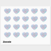 Leo Zodiac Sign auf Pastels Nacre Style Print Herz-Aufkleber (Blatt)