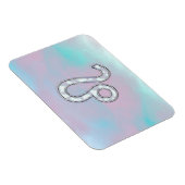 Leo Zodiac Sign auf Pastels Nacre Style Print Magnet (Rechte Seite)
