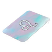Leo Zodiac Sign auf Pastels Nacre Style Print Magnet (Linke Seite)