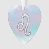 Leo Zodiac Sign auf Pastels Nacre Style Print Ornament (Vorderseite)
