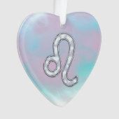 Leo Zodiac Sign auf Pastels Nacre Style Print Ornament (Vorderseite)