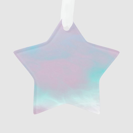 Leo Zodiac Sign auf Pastels Nacre Style Print Ornament (Rückseite)