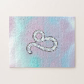 Leo Zodiac Sign auf Pastels Nacre Style Print Puzzle (Horizontal)