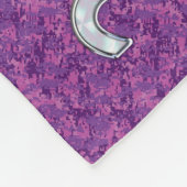 Leo Zodiac Sign auf Pink Fuchsia Digital Camouflag Fleecedecke (Ecke)