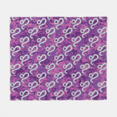 Leo Zodiac Sign auf Pink Fuchsia Digital Camouflag Fleecedecke (Vorderseite (Horizontal))