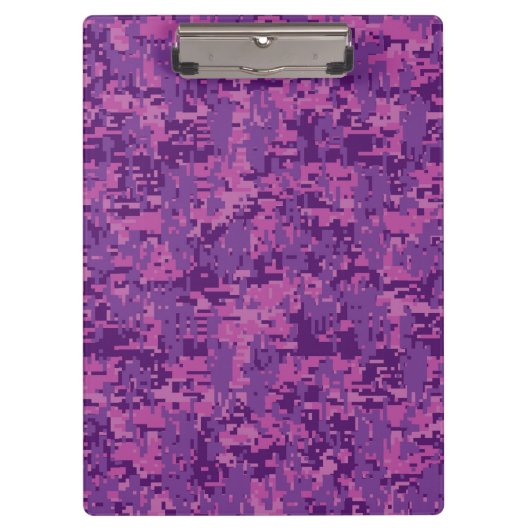 Leo Zodiac Sign auf Pink Fuchsia Digital Camouflag Klemmbrett (Vorderseite)