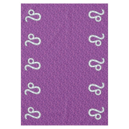 Leo Zodiac Sign auf Pink Fuchsia Digital Camouflag Tischdecke (Vorderseite)