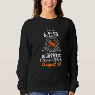 Leo Zodiac Sign August 20 Horoskop Geburtstag Sweatshirt