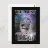 Leo Zodiac Sign Birthday Lion Born in July August Postkarte (Vorne/Hinten)