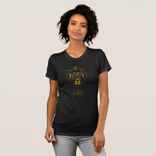 Leo Zodiac Sign Birthday Lion Horoscope Star Sign T-Shirt (Vorne ganz)