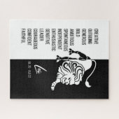 Leo Zodiac Sign, Black & White Jigsaw Puzzle (Horizontal)