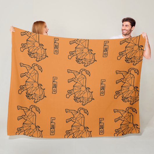 Leo Zodiac Sign Blanket (transparent) Fleecedecke (Beispiel)