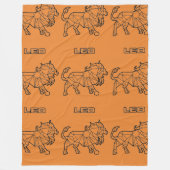 Leo Zodiac Sign Blanket (transparent) Fleecedecke (Vorderseite)