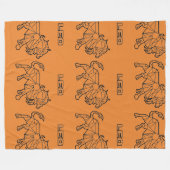 Leo Zodiac Sign Blanket (transparent) Fleecedecke (Vorderseite (Horizontal))