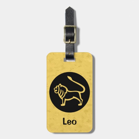 Leo Zodiac Sign Gepäckanhänger (Vorderseite vertikal)