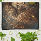 Leo Zodiac Sign Geschirrtuch (Gefaltet)