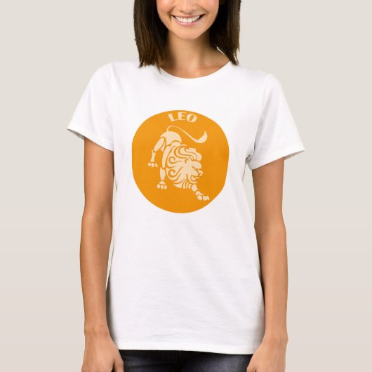 Leo, Zodiac Sign, Horoscope, Astrology T-Shirt (Vorderseite)