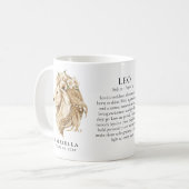 Leo Zodiac Sign Horoscope Personalized Gift Kaffeetasse (Vorderseite Links)