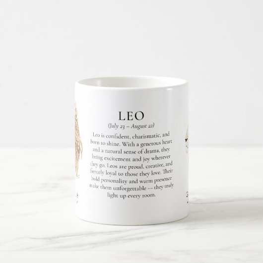 Leo Zodiac Sign Horoscope Personalized Gift Kaffeetasse (Mittel)