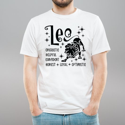 Leo Zodiac Sign Horoskop Persönliche Merkmale T-Shirt