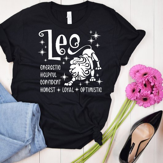 Leo Zodiac Sign Horoskop Persönliche Merkmale T-Shirt