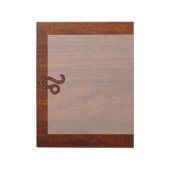 Leo Zodiac Sign im Mahagoniholz Notizblock (Rotiert)