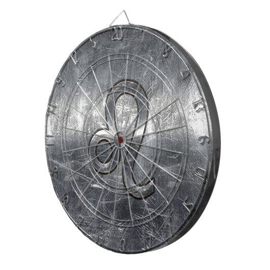 Leo Zodiac Sign in Grunge Bedrückte Dekoration Dartscheibe (Vorderseite rechts)