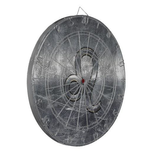 Leo Zodiac Sign in Grunge Bedrückte Dekoration Dartscheibe (Vorderseite Links)