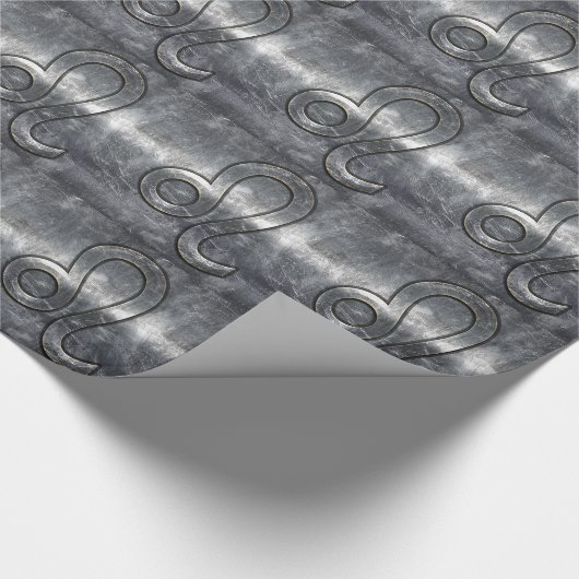 Leo Zodiac Sign in Grunge Bedrückte Dekoration Geschenkpapier (Ecke)